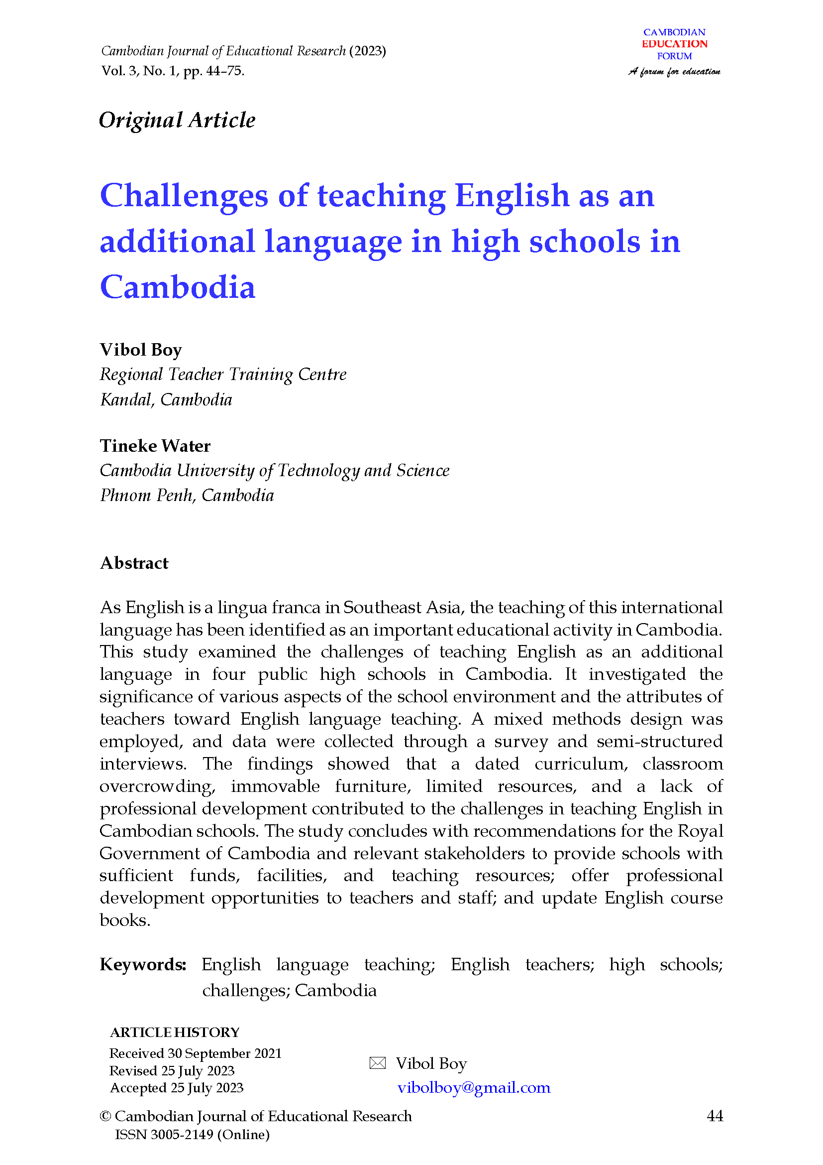 Challenges of teaching English as an additional language in high ...